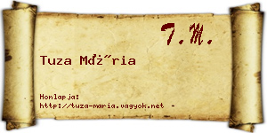 Tuza Mária névjegykártya