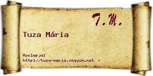Tuza Mária névjegykártya